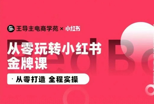 王导主·小红书电商运营实操课，​从零打造  全程实操_趣淘吧资源网