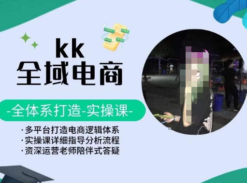 KK全域电商，全体系打造实操课，多平台打造电商逻辑体系_趣淘吧资源网