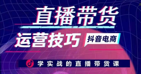 直播带货运营技巧，学实战的直播带货课_趣淘吧资源网