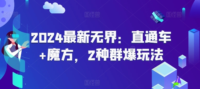 2024最新无界：直通车+魔方，2种群爆玩法_趣淘吧资源网