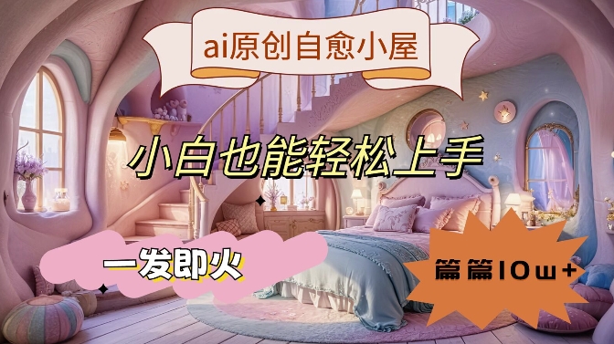 ai原创治愈小屋，小白也能轻松上手，一发即火，篇篇10w+【揭秘】_趣淘吧资源网